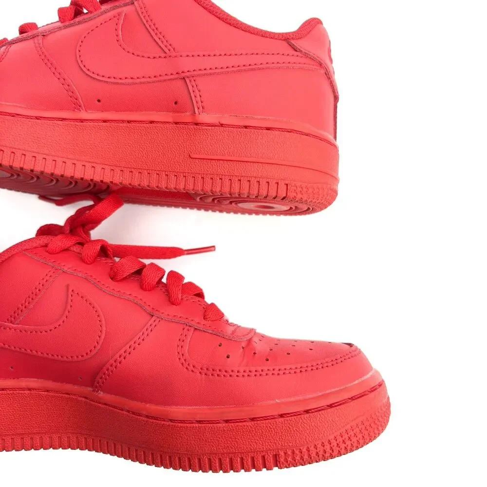 Nike Air Force 1 Youth Size 5Y Triple Red Low Top Sneakers Casual Shoes